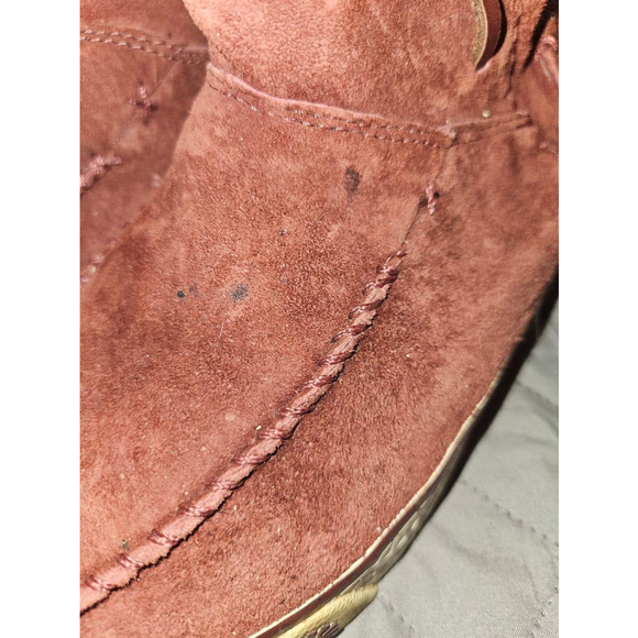 UGG Australia Russet Suede Sheepskin Boots Brown Women's Size 8 - Picture 7 of 12